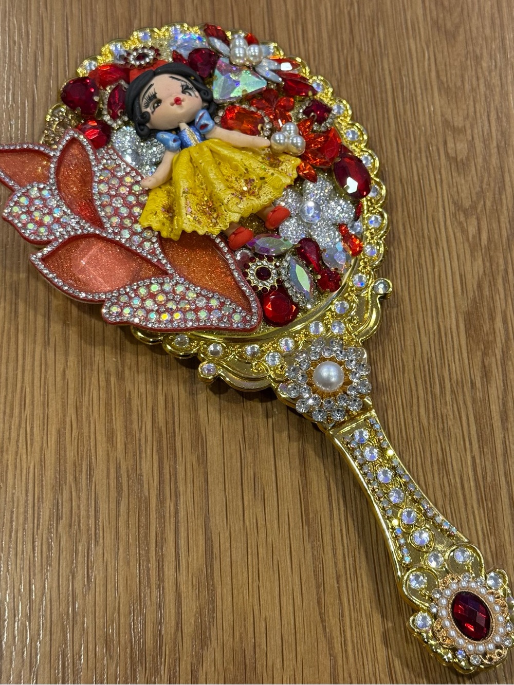 Snow White 🍎 Hand Mirror with Red Accents